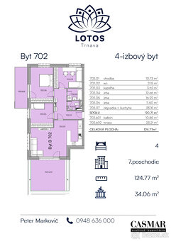 Exkluzívne 4-izbové byty s terasou – LOTOS Trnava, 7. a 8. p - 11