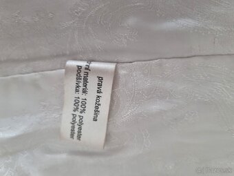 bledošedá luxusná bunda Kara s pravou kožušinou M - 11