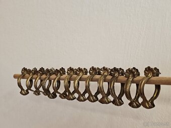 Mosadzná garníž so štipcami - 11