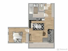 Rezervované - 2 izb. byt s balkónom (novostavba Matičná) - 11