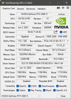 GIGABYTE GeForce RTX 3080 Ti GAMING OC 12G - 11