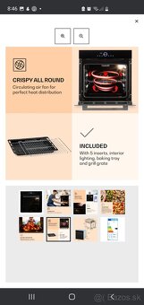 Vstavaná rúra Klarstein Illuminosa Smart Oven - 11