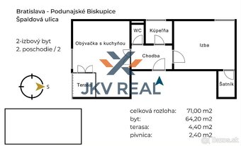 2 izbový byt na PRENÁJOM v Bratislave v Podunajských Biskupi - 11