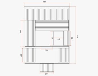 Luxusní Fínska sauna z cedru pro 4-6 osob - 11