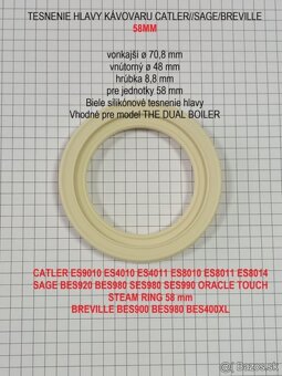 TESNENIA HLAVY KÁVOVARU CATLER/SAGE/BREVILLE - 11