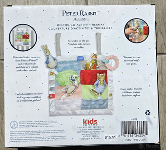 Peter Rabbit 4 ks set, detský uterák, aktivity deka, kuchyns - 11
