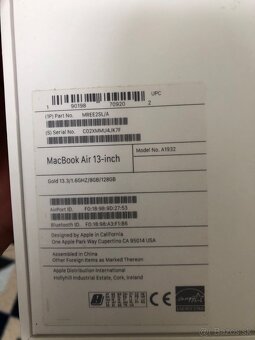 Apple macbook air 13” TOP STAV a1932 - 11