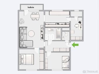 Rezervované_3,5i byt s balkónom - Nitra, Chrenová (Brezová u - 11