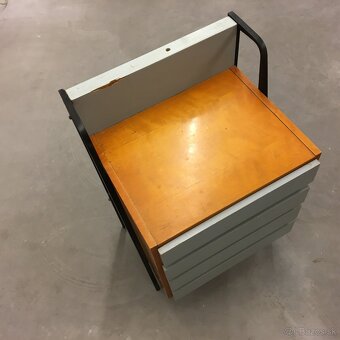Retro Vintage nocny stolik prirucny stol mala komoda - 11