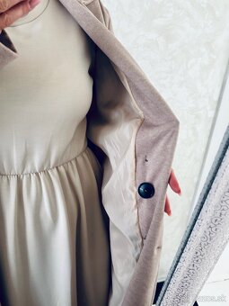Damsky elegantny kabat Latte - 11