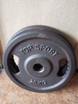 Sada Olympíjskych kotúčov liatina 2x10kg,2x15kg,2x20kg(90)kg - 11