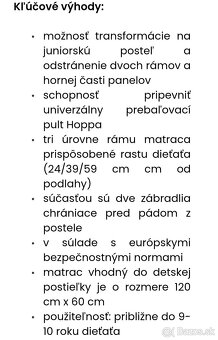 Detska postielka HOPPA + matrac - 11