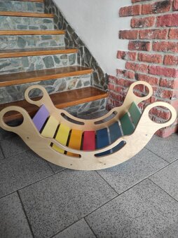 Piklerovej triangel, doska a hojdačka 5v1 Elis design - 11