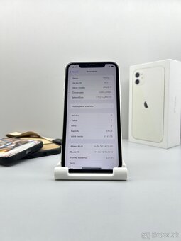 iPhone 11 WHITE NOVÁ BATÉRIA 100%+ CUTE KRYTY - 11