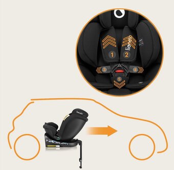 Luxusná Autosedačka I-SIZE (40-150) / 0-36 kg otočná 360 stu - 11