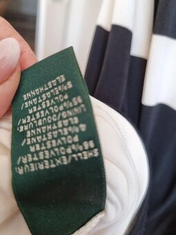 nové krémovo-čierne elastické šaty Ralph Lauren 38 - 11