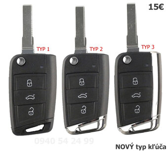 Obal kľúča VW SEAT ŠKODA - 11