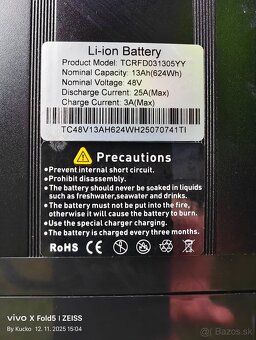Mestský fat ebike Urlife 20x3.0“,500W,13Ah 624Wh,35km/h,80km - 11