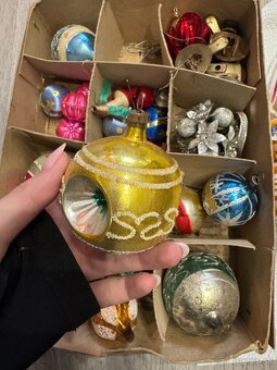 Predám retro sklenené vianočné ozdoby - 11