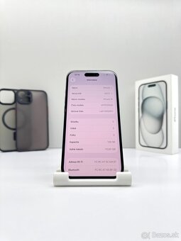 iPhone 15 BLACK 128GB TOP STAV ORIGINÁL+PRÍSLUŠENSTVO - 11