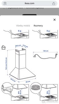 Predám IKEA digestor Mattradition čierna 60cm - 11