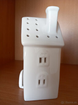 Keramický domček na čajovú sviečku 16x9x8 cm - 11