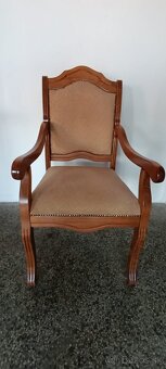 Rustikální jídelní set, stůl, židle, křesla, masív - 11