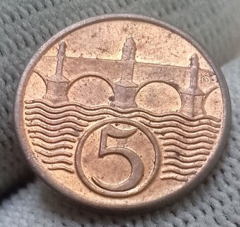 Československé  meď.5 haliere. - 11