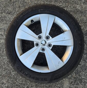 HLINÍKOVÉ DISKY ŠKODA 5x112 R17 S PNEU 215/55 R17 - 11
