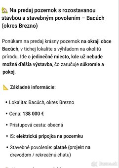 Pozemok s rozostavanou stavbou, stavebnym povolením a potoko - 11