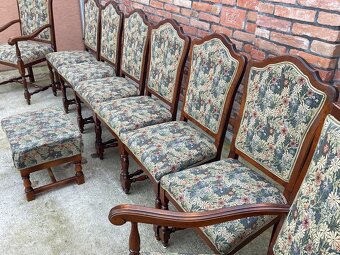 Predám vintage jedálenské stoličky – set 8 kusov - 11