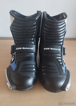 Moto Kožené Nízke Topanky BMW Blue Osobne Aj Poštou - 11