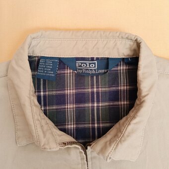 Vintage 90s Polo Ralph Lauren béžová harrington bunda L - 11