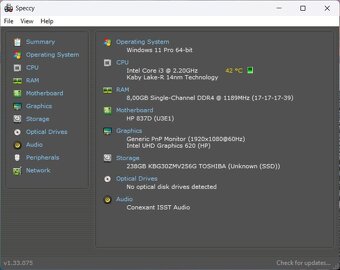 HP Probook 450 G5 /Core i3-8130U/8GB RAM/FHD IPS/256GB SSD - 11