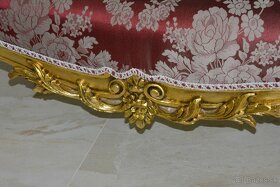 Zámecké řezbované sofa - čalouněné - 11