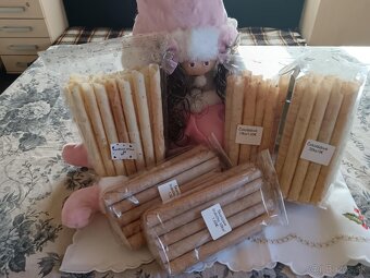 Vianočné oplátky a trubičky slané oplátky - 11