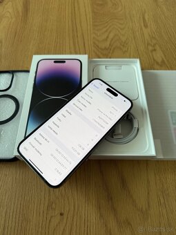 iPhone 14 Pro Max 128 gb Deep Purple v záruke +prislušenstvo - 11