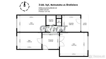 Ponúkame na predaj 3-izb. byt - Belinského ul. - Petržalka - 11