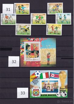 Kompetné série známok a aršíky - šport, futbal - 11