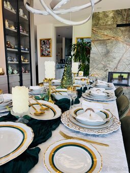 Nová zlatom zdobená obedová súprava THUN pre 6 osôb - 11