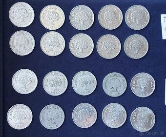 Zbierka mincí - Tunisko, Taliansko, Kanada, striebro ostrovy - 11