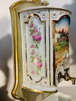 Starožitná nástěnná porcelánová fontána Francie - 11