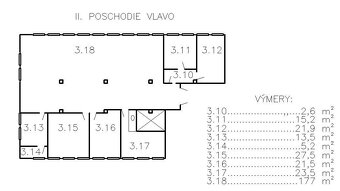 Celok kancelárií v blízkosti Klientskeho centra, Trnavská ce - 11