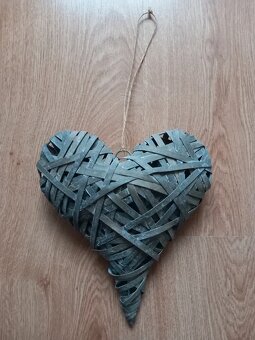 Staršie vypuklé lykové srdce po mamine 25x22x6 cm - 11