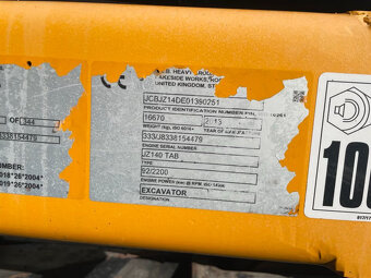 Pásové rypadlo JCB JZ140 2000mh rv2013 CAT Volvo Komatsu - 11