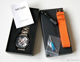 MEGIR M2217 Chronograph - pánske štýlové hodinky + remienok - 11