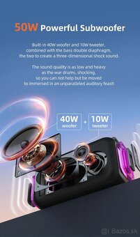 Zealot S85 Black - prenosný reproduktor BT 5.3 - 11