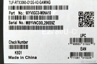 TUF Gaming GeForce RTX™ 3060 OC Edition 12GB - 11