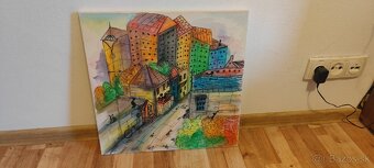 Ručné maľované obrazy na plátne - 11