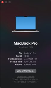 MacBook Pro 14" M1 PRO 16GB 1TB - 11